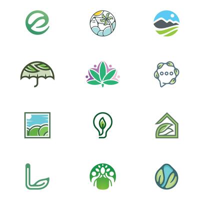 Nature and Eco Logo Set