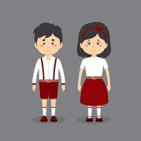 Students Standing Characters vector