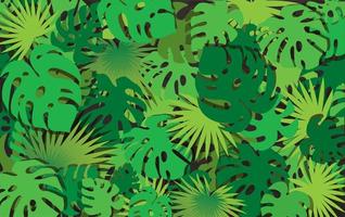 Tropical leaves pattern vector