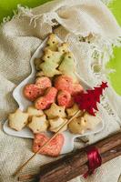 Christmas cookies with festive decoration photo