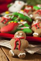 Traditional Iced Gingerbread Christmas Cookies photo