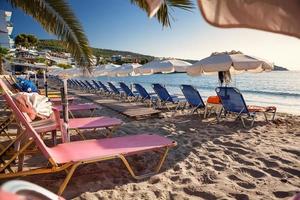 Agia Marina beach on Aegina Island, Greece