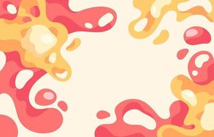 Fluid Red and Yellow Flat Color Background