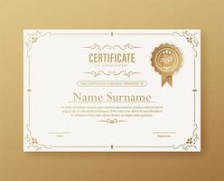 Certificate of achievement template  vector