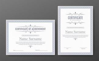  Certificate of achievement with classic frame vector