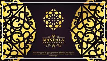 Luxury mandala card vector