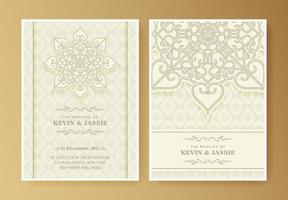 Elegant mandala wedding invitation card  vector