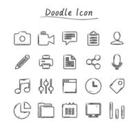 Doodle business icons 