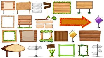 Set of Various Types of Signs, Banners vector