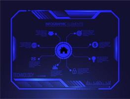 Binary circuit board future technology HUD vector