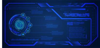 Binary circuit board future technology HUD vector