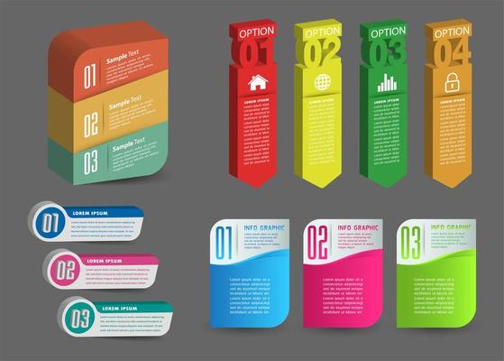 Modern 3D infographic with text elements