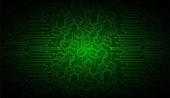 Green cyber circuit future technology concept vector