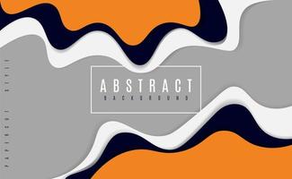 Wavy layered paper cut abstract design vector