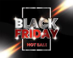 Metallic hot sale Black Friday banner template vector