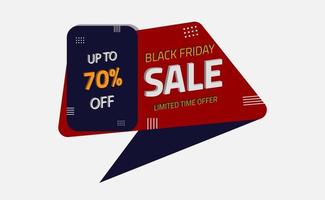 Black Friday sale geometric shape banners vector