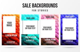 Trendy editable abstract story backgrounds vector