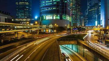 trafik i Hong Kong på natten video