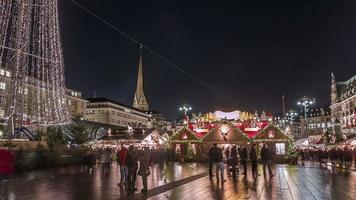 hyperlapse du marché de Noël de Hambourg