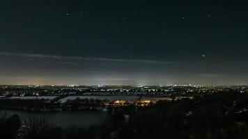 winter nachtelijke hemel time-lapse