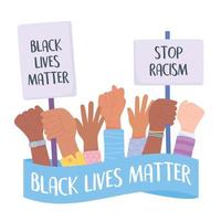 Black lives matter and stop racism awareness campaign