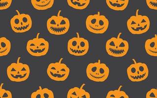 Halloween pumpkin seamless pattern vector