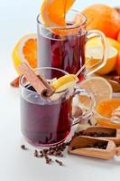 mulled wine with spices photo