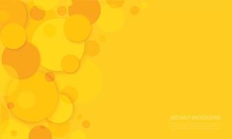 Abstract circles yellow background vector