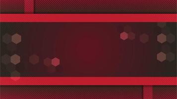 Abstract gradient red background with borders and shapes vector