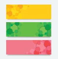 Abstract colorful circle banner set vector