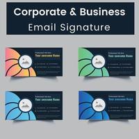 Professional and Personal Email Signature Template Set vector