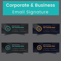 Professional and Personal Email Signature Template Set vector