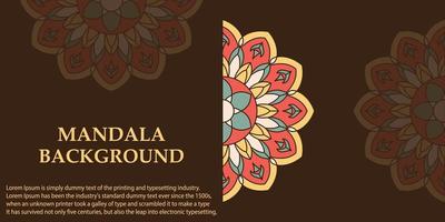 Banner background with mandala design vector