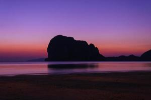 sunset on the Pak Meng Beach, Trang Thailand photo