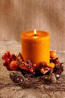 Autumn candle photo