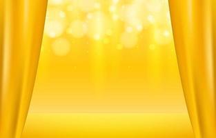 Golden Stage with Sparkle Background vector