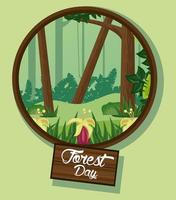 Landscape for Forest Day celebration vector