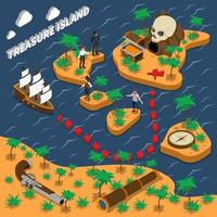 Pirates isometric composition vector