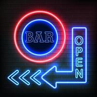 Neon showing sign vector