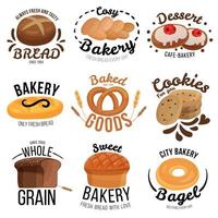 Bakery emblem set vector