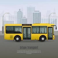 bus de transporte urbano vector