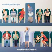 Airplane people flight fly stewardess vector