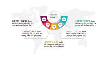 Modern infographic template for banner presentation vector