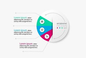 Round diagram for infographic presentation vector