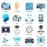 Future technology set vector