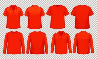 Set of Different Types of Shirt in Same Color vector