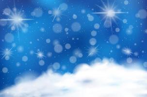 Blue Cloud Sky Bokeh Background vector