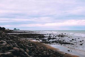 Brown sand beach photo