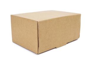 caja de cartón marrón