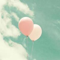 Colorful pastel balloons photo